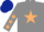 GREY, BEIGE star, GREY sleeves, BEIGE stars, DARK BLUE cap