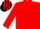 Aqua, multi-colored palm tree, red stripes on sleeves