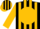 Black,  black jt on gold ball, gold stripes, gold stripes on sleeves