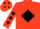 Scarlet, black diamond, diamonds on sleeves and cap