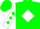 Green, white diamond, green b, white sleeves, green diamonds
