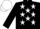 Black, white stars, matching cap