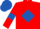 Red, royal blue diamond, armlets and cap