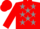 Red, Grey stars, Red sleeves and cap