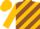 Gold and brown diagonal stripes, gold sleeves