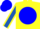 Yellow, Blue ball, Royal Blue Sleeves, Yellow Seams, Blue Cap