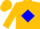 Gold, gold ''h h'' on blue diamond
