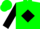 Green, green c in black diamond, black diamond on sleeves