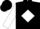 Black, small white diamond on sleeves, horse heads & small diamond on back