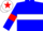 Blue, White hoop, Red armlets, White cap, Red star