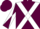 Maroon, white cross sashes, maroon and white diagonal quartered sleeves