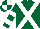 Dark Green, White cross belts, hooped sleeves, quartered cap