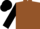 Brown, black sleeves and cap