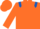 Orange, royal blue epaulets