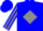 Blue, blue 'h' on grey diamond, grey diamond stripe on sleeves