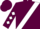 Maroon, white sash, white diamonds on slvs