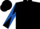 Black, black and royal blue diabolo on sleeves