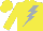 Yellow, silver lightning bolt