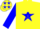 Yellow, blue star, yellow stars on blue slvs