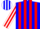 Blue, white and red horizontal stripes