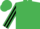 emerald Green, emerald green arms, black striped, emerald green cap, black striped