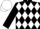 Black and white diamonds, black and white cap