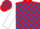 Red and Royal Blue check, White sleeves