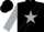 Black, silver star sash, silver star on sleeves, black cap