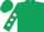 Hunter green, white 'd/h', white diamonds on sleeves