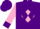 Purple, 'jr' on pink diamond, purple diamonds and cuffs on pink sleeves