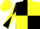 Black & yellow quartered, diabolo on sleeves, yellow cap
