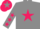 Grey body, rose star, grey arms, rose stars, rose cap, grey star