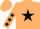 Navy , tan 'ss' on black star, tan and black stars on sleeves