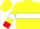 Yellow, White hoop and armlets, red cuffs, Yellow cap