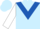Light blue, pink and royal blue inverted chevron, white sleeves