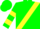 Green yellow sash yellow bars on sleeves