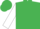 Emerald green, white circled grey pyramid, white sleeves, emerald green cap