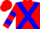 Red, blue cross sashes, blue bars on slvs
