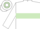White, Light Green hoop and cap