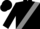 Black, multi-colored angel, gray sash