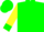 Green, yellow chevrons, green chevrons and cuffs on yellow sleeves