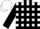 White, black blocks, black stripes on sleeves, white cap