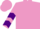 Mauve body, mauve arms, purple chevrons, mauve cap