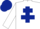 White, Dark Blue Cross of Lorraine, Dark Blue cap