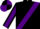 Black, purple sash, purple sleeves, black seams, black & purple quartered cap