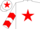 White body, red star, white arms, red chevrons, white cap, red star
