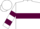 White, maroon hoop, maroon bars on sleeves, white cap