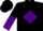 Black, purple diamond, black and purple halved slvs