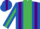 royal blue, purple braces, emerald green stripe