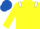 Yellow, white epaulets, royal blue cap